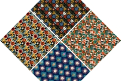 Retro Floral &amp; Geometric Pattern Product Image 2