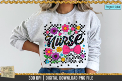 Retro Floral Nurse PNG | Coquette Bow Nurse | Nurse png Product Image 3