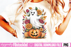 Retro Floral pumpkin Png Product Image 2