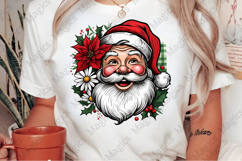 Retro Floral Santa Png Product Image 2