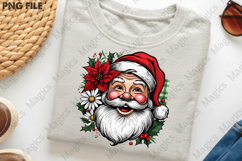 Retro Floral Santa Png Product Image 3