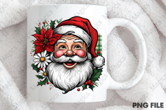 Retro Floral Santa Png Product Image 4