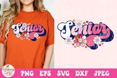 Retro floral senior SVG, Teacher png sublimation Product Image 2