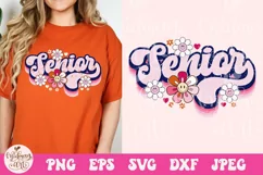 Retro floral senior SVG, Teacher png sublimation Product Image 1