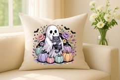 Retro Floral Spooky Halloween PNG Product Image 4