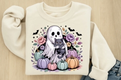 Retro Floral Spooky Halloween PNG Product Image 5