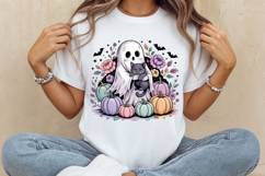 Retro Floral Spooky Halloween PNG Product Image 3