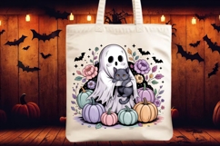 Retro Floral Spooky Halloween PNG Product Image 2