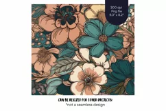 Retro Flower Tumbler Wrap Boho Flower Tumbler Sublimation