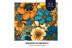 Retro Flower Tumbler Wrap Boho Flower Tumbler Sublimation