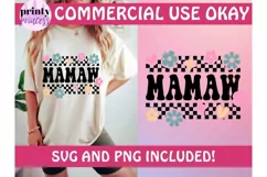 Retro Mamaw svg, Mom svg, Groovy Mamaw design Product Image 7