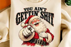 Retro Funny Christmas Santa Claus PNG Product Image 2