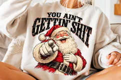 Retro Funny Christmas Santa Claus PNG Product Image 3