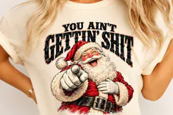 Retro Funny Christmas Santa Claus PNG Product Image 4