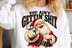Retro Funny Christmas Santa Claus PNG Product Image 5