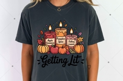 Retro Funny Fall Candle Getting Lit Candles PNG, Retro Fall Product Image 4