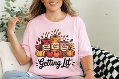 Retro Funny Fall Candle Getting Lit Candles PNG, Retro Fall Product Image 5
