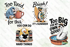 Retro Funny Goose Sublimation PNG Product Image 1