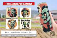 Tumbler Halloween Retro Monster Product Image 1