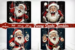 Retro Funny Santa | Christmas tumbler Product Image 1