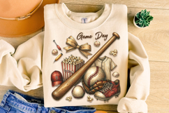 Baseball PNG Sublimation, Retro Baseball PNG, Game Day PNG Product Image 3