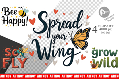 Retro Garden Critters Clipart Product Image 1