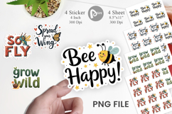 Retro Garden Critters Sticker Product Image 1