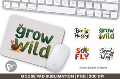 Retro Garden Critters Mouse Pad Product Image 1