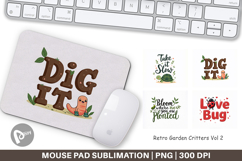 Retro Garden Critters Mouse Pad Product Image 1