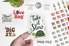 Retro Garden Critters Sticker Product Image 1