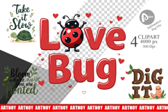 Retro Garden Critters Clipart Product Image 1