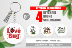 Retro Garden Critters Keychain Product Image 1