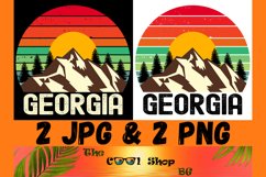 Retro Georgia Vintage Sublimation Png, Georgia Sunset Png Product Image 1