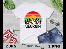 Retro Georgia Vintage Sublimation Png, Georgia Sunset Png Product Image 3
