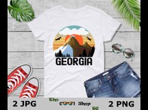Retro Georgia Vintage Sublimation Png, Georgia Sunset Png Product Image 3