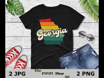 Retro Georgia Vintage Sublimation Png, Georgia Sunset Png Product Image 2