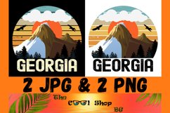 Retro Georgia Vintage Sublimation Png, Georgia Sunset Png Product Image 1