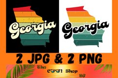 Retro Georgia Vintage Sublimation Png, Georgia Sunset Png Product Image 1