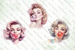 Retro Girl Blowing A Bubblegum Bundle Product Image 4