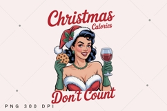 Retro Girl Christmas PNG, Retro Christmas Png, Retro Product Image 1