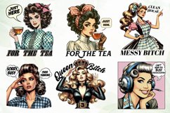 Retro Girl Quotes Sublimation Clipart Product Image 5