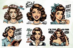 Retro Girl Quotes Sublimation Clipart Product Image 3