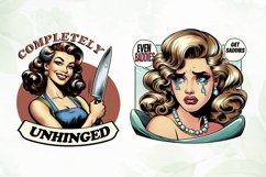 Retro Girl Quotes Sublimation Clipart Product Image 2