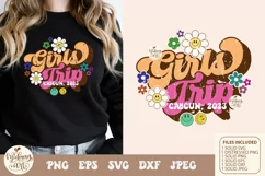 Retro girls trip Cancun 2023 SVG png distressed sublimation Product Image 2
