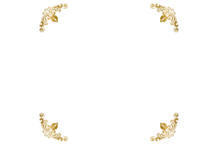 Retro golden floral corner border element decorative concept Product Image 1