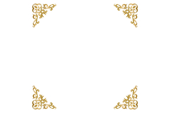 Retro golden floral corner border element decorative design Product Image 1