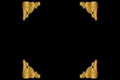 Retro golden floral corner border element decorative design Product Image 2