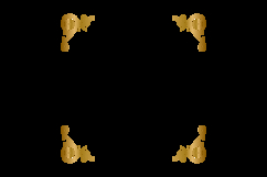 Retro golden floral corner border element decorative graphic Product Image 2