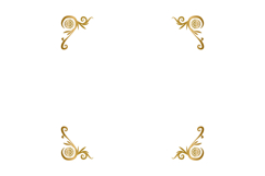 Retro golden floral corner border element decorative graphic Product Image 1