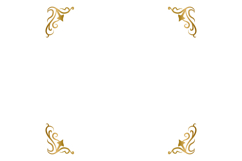 Retro golden floral corner border element decorative isolate Product Image 1